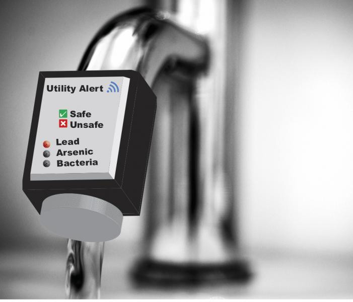 Water quality sensor on a faucet